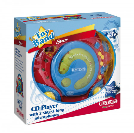 BONTEMPI CD grotuvas su dviem mikrofonais ir šviesų efektais, 43 9970 43 9970