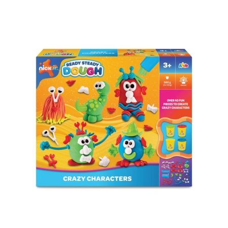 NICK JR. Ready Steady Dough pašėlusių personažų plastelino rinkinys, 318-13177 