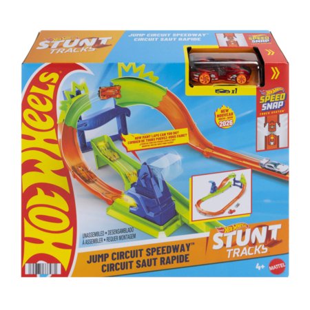 HOT WHEELS Stunt Tracks lenktynių trasos rinkinys, asort., JLM90 