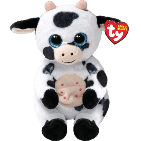 TY BEANIE BELLIES pliušinis žaislas karvutė HERDLY, 20 cm, TY41287 