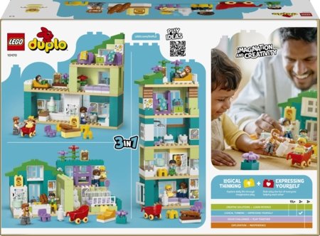 10470 LEGO® DUPLO® Town „3 in 1“ modernus šeimos namas su figūrėlėmis 