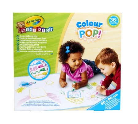 CRAYOLA MINIKIDS piešimo kilimėlis Color & Erase Mat, 81-8132 