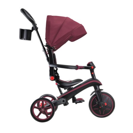 GLOBBER triratukas Explorer Trike Foldable 4in1, burgundiškas, 732-202-2 