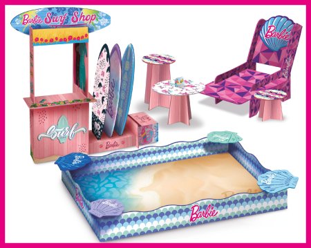 LISCIANI BARBIE Smėlio rinkinys su lėle Surf and Sand 800gr, 91966 91966