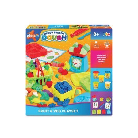 NICK JR. Ready Steady Dough vaisių ir daržovių plastilino rinkinys, 318-13184 