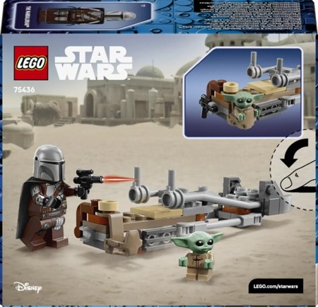 75436 LEGO® Star Wars™ Mandaloriečio ir Grogu greitaeigis motociklas 