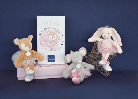DOUDOU ET COMPAGNIE minkšta lėlė-balerina pelytė 30cm, DC3975 