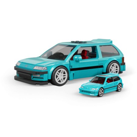 MATTEL BRICK SHOP HOT WHEELS 1:32 Honda Custom ’90 Civic EF konstruktorius, JHF62 