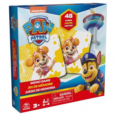SPINMASTER GAMES atminties žaidimas Paw Patrol, (LT,LV,EE), 48 kortelės, 6066852 6066852