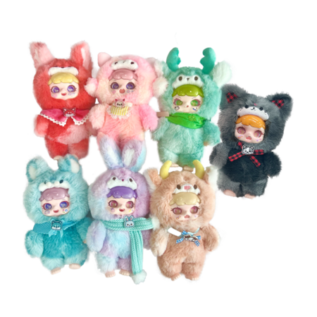 MIYOO 2 pliušinė lėlė su viniliniu veiduku, 20 cm, asort, YL0334 