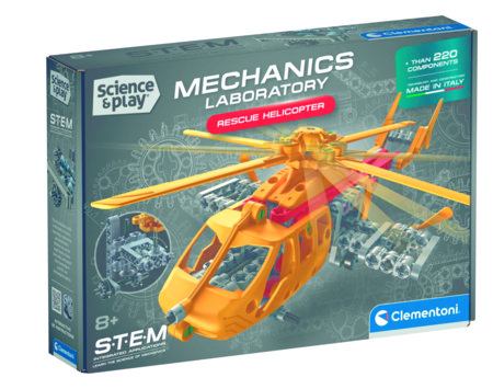 CLEMENTONI SCIENCE & PLAY BUILD konstruktorius Helicopter, 220 dalių, 75160 