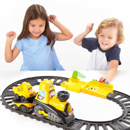 CAT traukinys su šviesomis ir garsais Junior Crew, 82489 82489