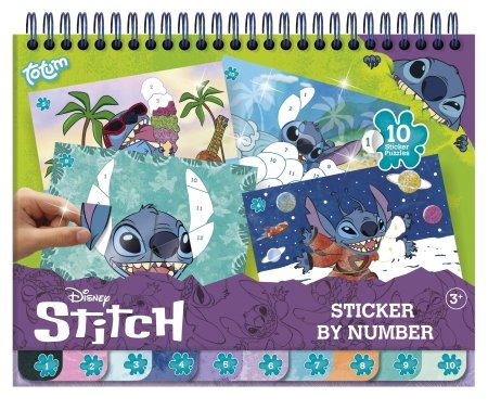 TOTUM DISNEY STITCH kūrybinis rinkinys Sticker by number pad, 700123 