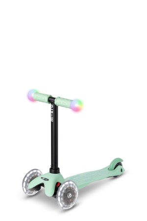 MICRO paspirtukas Mini2Grow Deluxe Magic LED Mint, MMD357 