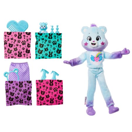 BARBIE Cutie Reveal Care Bears rinkinys – Dream Bright Bear, JFV61 