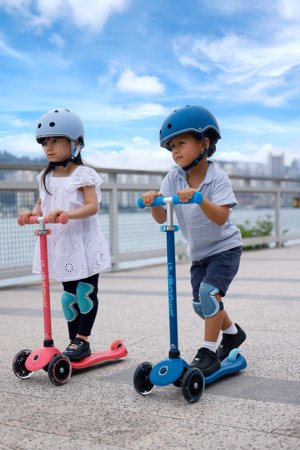 GLOBBER paspirtukas Primo Plus Glow Lights, mėlynas, 443-100 