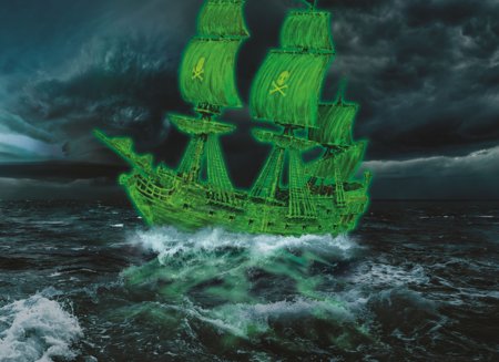 REVELL 1:150 šviečiantis tamsoje modelis Ghost Ship Easy-Click, 05435 