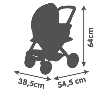SMOBY lėlių vežimėlis su stogeliu, 7600253121 