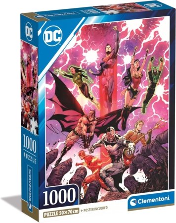 CLEMENTONI DC COMICS dėlionė, 1000 det., 39853 