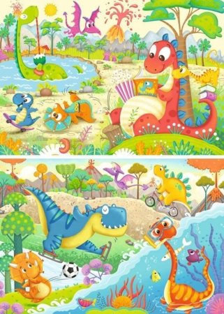 RAVENSBURGER PUZZLE dėlionė Mano dino draugai, 2x12 det., 05246 2 