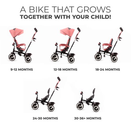 KINDERCRAFT triratukas ASTON 2 Plus, rožinis, KRASTO02PNKPL00 