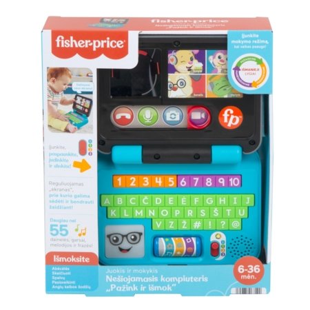 FISHER PRICE Nešiojamasis kompiuteris Pažink ir išmok LT, HHH04 HHH04