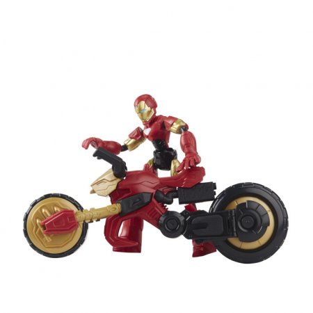 AVENGERS figūrėlė su motociklu Bend and Flex, F02445L0 F02445L0