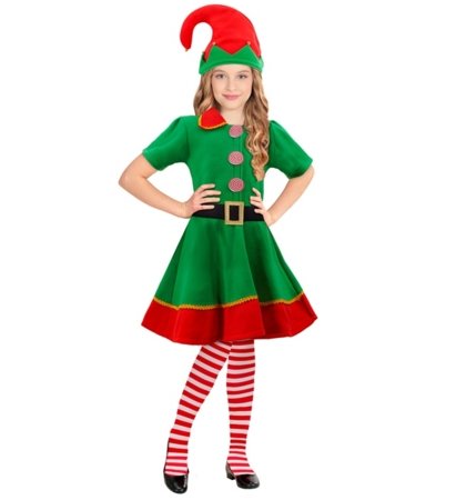 WIDMANN kostiumas Santa's Litlle Helper Elf, dydis (116 cm / 4-5 metai), 88995 