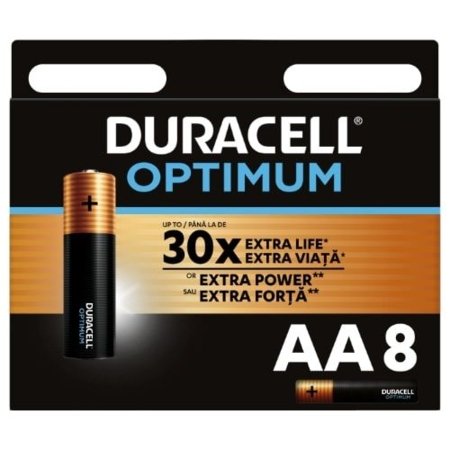 DURACELL baterijos Optimum, AA, 8 vnt, 400-08475 