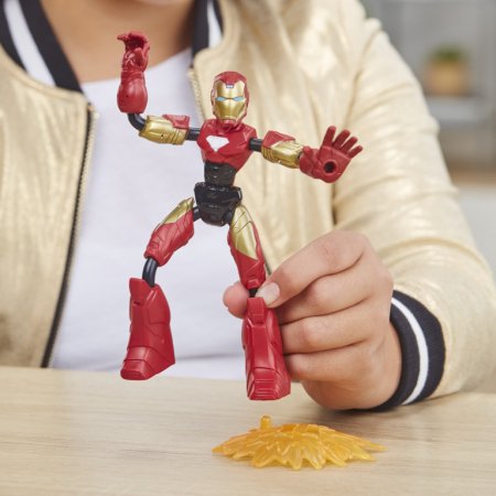 AVENGERS figūrėlė su motociklu Bend and Flex, F02445L0 F02445L0