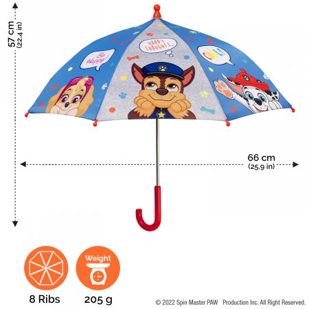 PERLETTI skėtis Paw Patrol 38/8 , 75150 75150