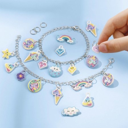 TOTUM kūrybinis rinkinys Unicorn Glitter Charm Bracelets, 71681 