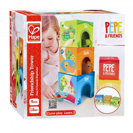 HAPE didelės kaladėlės Pepė ir draugai, E0451A E0451A