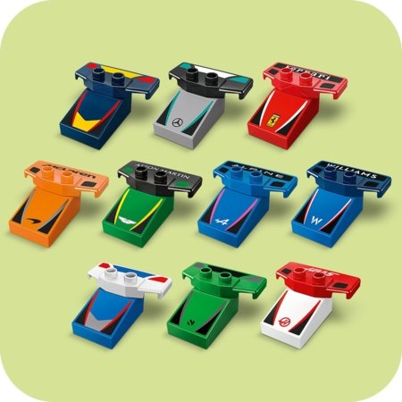 10445 LEGO® DUPLO® Town F1® komandos lenktyniniai automobiliai ir vairuotojai 