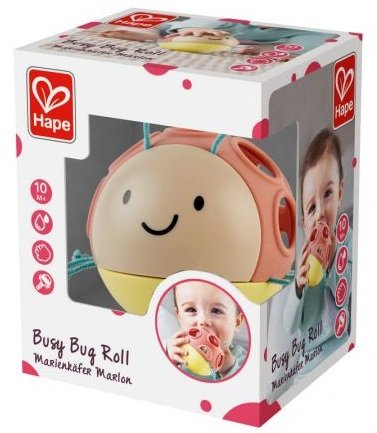 HAPE kūdikio žaislas Busy Bug Roll-FSC, E8522B 