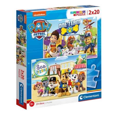 CLEMENTONI PAW PATROL dėlionė, 2x20 det., 24779 