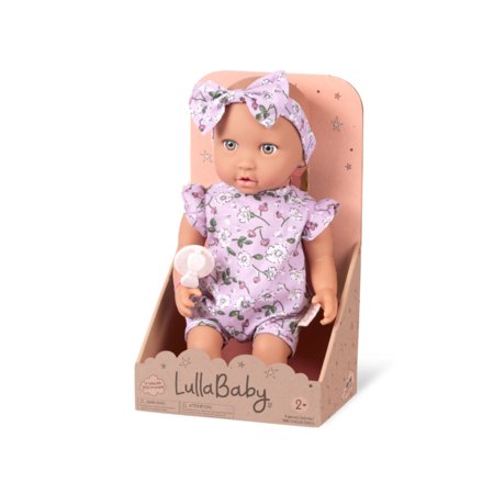 LULLABABY lėlė kūdikis su gėlių suknele, LBY7303Z 