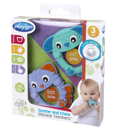 PLAYGRO kramtukas Soothe and Chew asort., 188759 