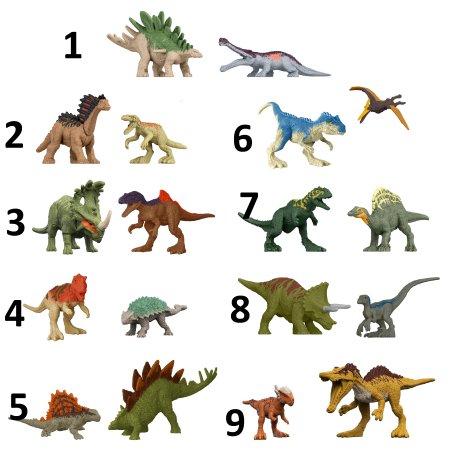 JURASSIC WORLD mini dinozaurai asort, GWP38 GWP38
