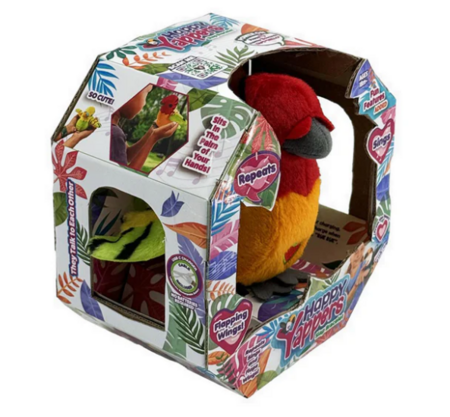 HAPPY YAPPERS interaktyvus pliušinis žaislas Geltonoji Aratinga, 9406 