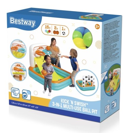 BESTWAY pripučiamas žaidimų centras 3 in 1, 52728 