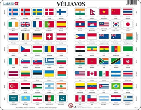 LARSEN dėlionė Vėliavos, L2LT L2LT