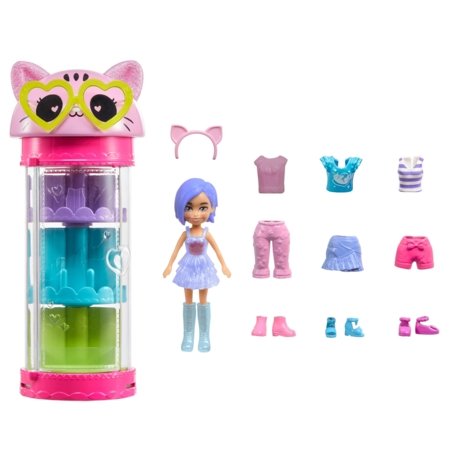 POLLY POCKET mados priedų ir spintos rinkinys asort, HKW04 HKW04