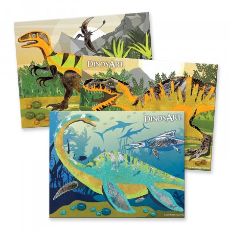 DINOSART kūrybinis rinkinys Sand & Foil Art, 15011 15011