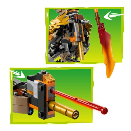 71854 LEGO® NINJAGO® Cole misijos robotas ir drakono pavidalo Zane 