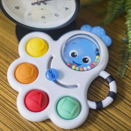 BABY EINSTEIN barškutis - kramtukas Octo-Push Bubble Pop, 12684 12684-6-MEWW-YW2