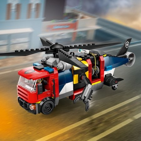 60462 LEGO® City Great Vehicles Sraigtasparnio, ugniagesių automobilio ir povandeninio laivo rinkinys 