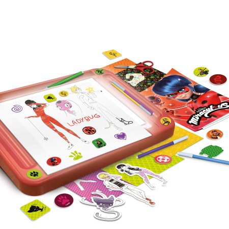 LISCIANI LADYBUG piešimo rinkinys su šviečiančia lenta Drawing School, 96930 96930
