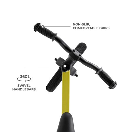 KINDERKRAFT balansinis dviratis ETER, laimo spalvos, KRETER00LIM0000 