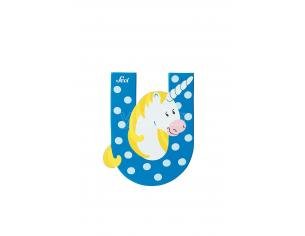 TRUDI SEVI abėcėlės raidė U su gyvūnėliu, medinė, 81621 81621